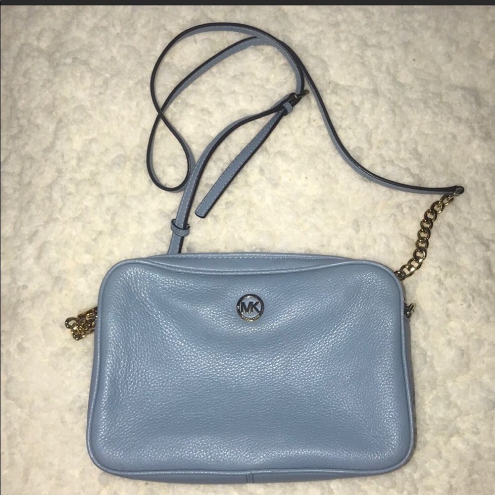 Micheal kors light blue crossbody bag
